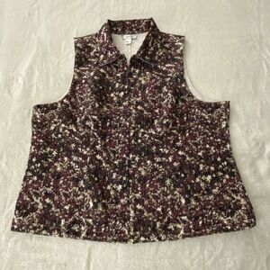 CJ Banks Quilted Zippered Vest Jacket Size Women’s 2X reversible